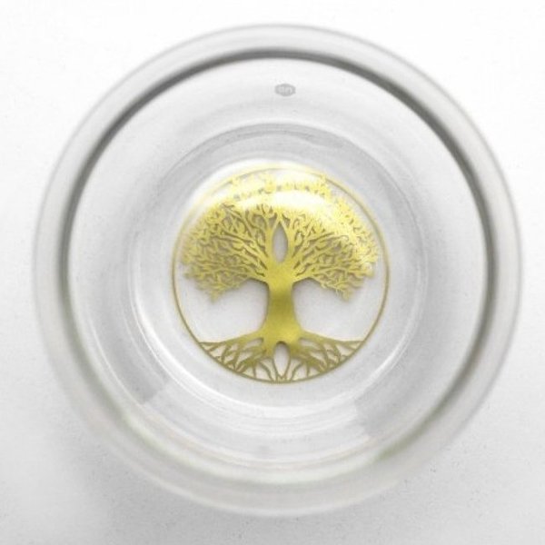 Mythos Glas - Baum des Lebens 23,8 Karat Gold einzeln oder im Set